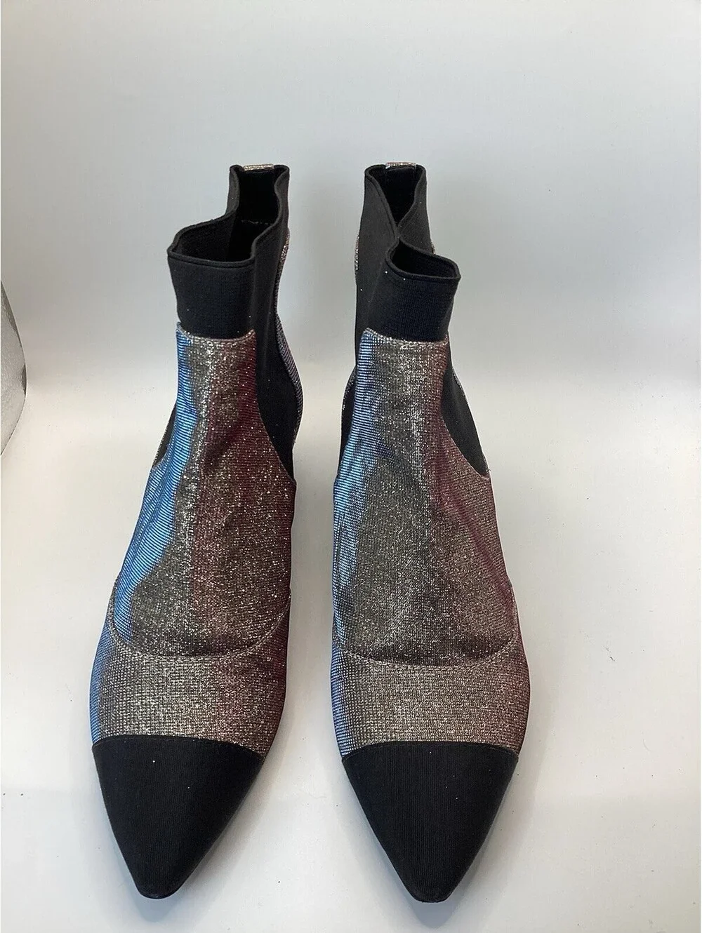 Vicenza Glitter Cap-toe Ankle Chelsea Boots Size 37